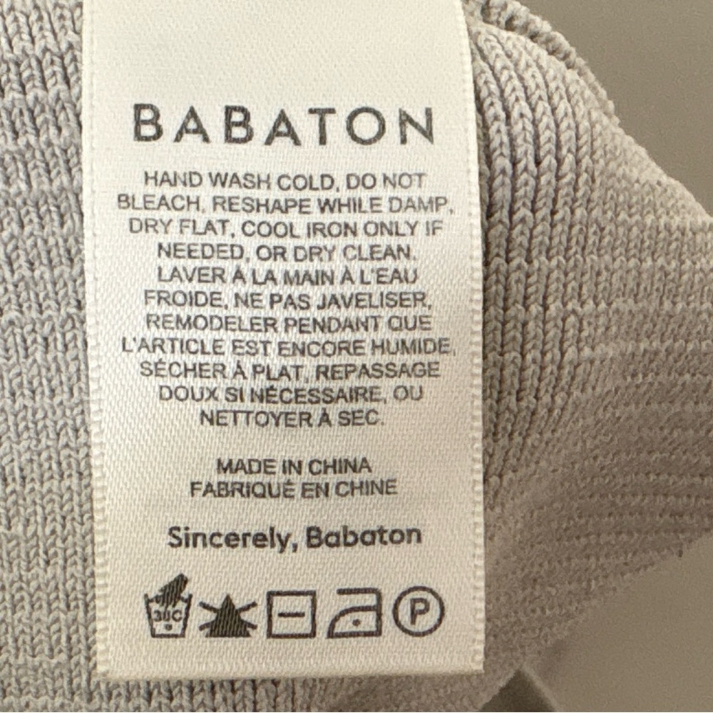 Babaton Aritzia Sculpt Knit Square Neck Crop Tank Beige Ribbed Fitted Top Size S - Picture 7 of 7